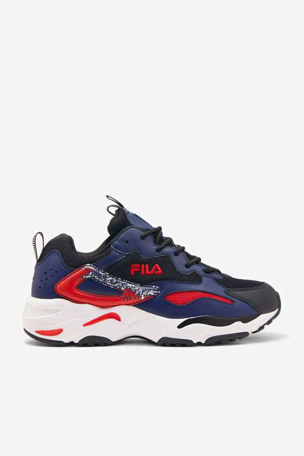 Fila Ray Tracer 2 Men's Sneakers - Black/White/Blue,NZ 518-30781